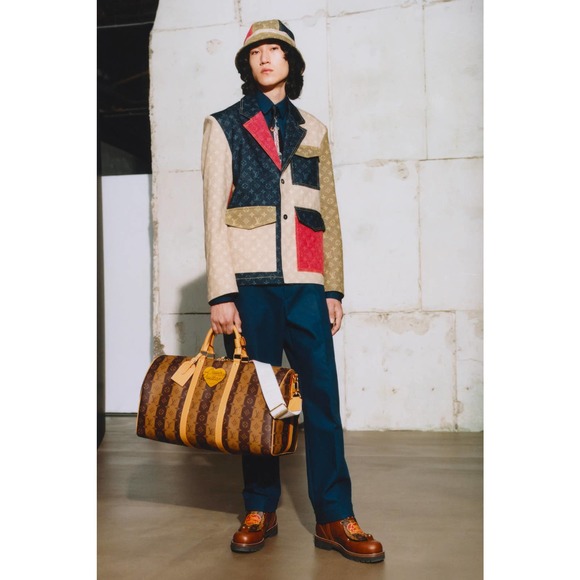 Louis Vuitton Nigo Keepall 2 monogram reverse stripe 50 Bandouliere travel bag - Picture 2 of 16